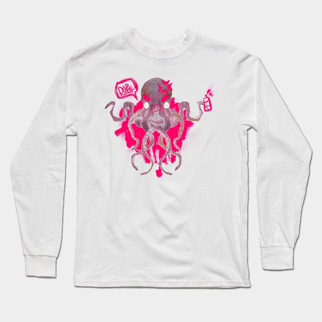 Octopunk Long Sleeve T-Shirt by exeivier